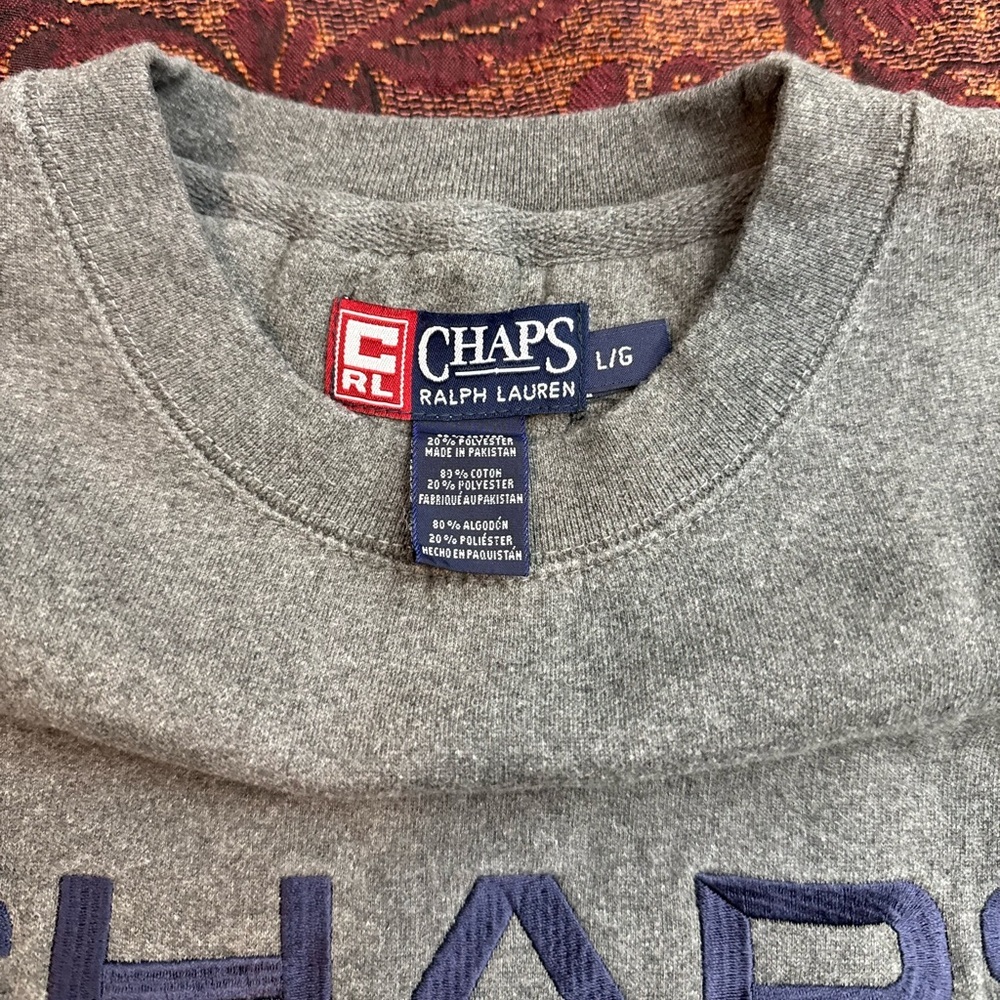 90s Chaps Ralph Lauren Boxy Heavy Crewneck - Picture 2 of 4